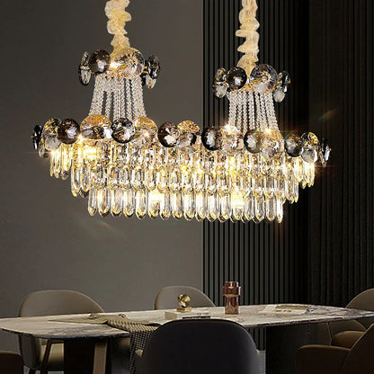 DecorBites™ Crystal Light Luxury Chandelier for Living Room Dining Bedroom