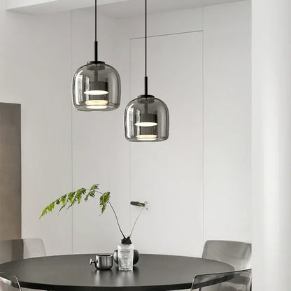 DecorBites™ Glass LED Pendant Chandelier for Dining Room Bar Bedroom Decor