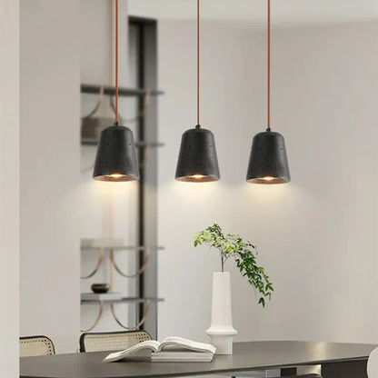 DecorBites™ Black Travertine LED Pendant Lamp for Dining Living Room Bedroom and Cafe