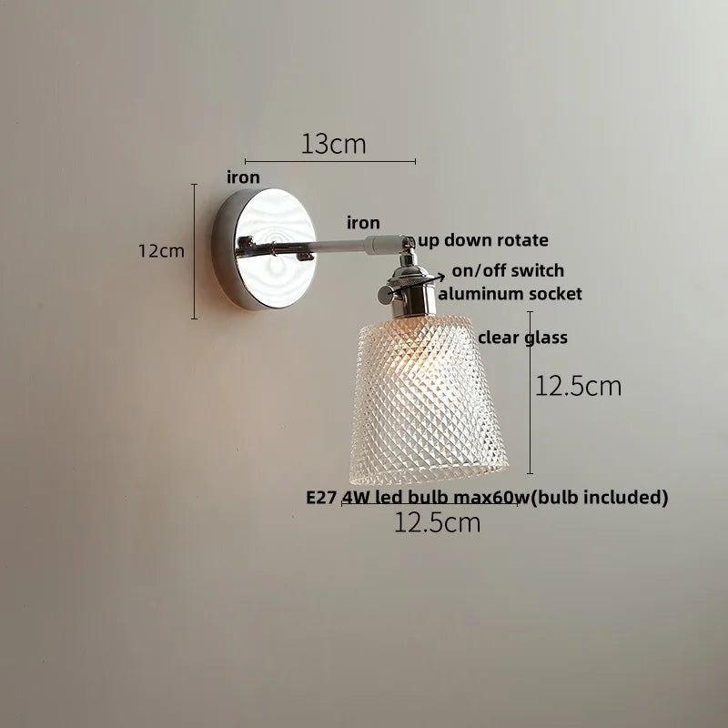 DecorBites™ Ceramic LED Wall Light Fixture Up Down Rotate Modern Style Bedside Lamp