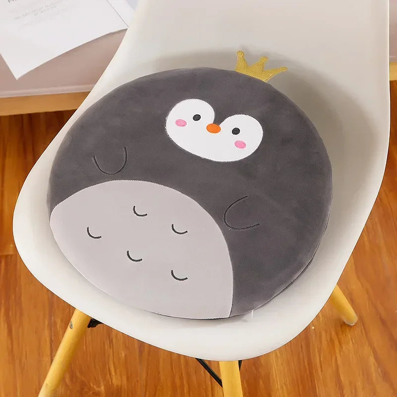 DecorBites™ Animal Print Round Office Chair Cushion with Memory Foam & Velvet Cover