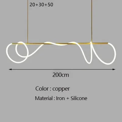 DecorBites™ Gold Minimalist LED Pendant Lights for Kitchen Dining Room