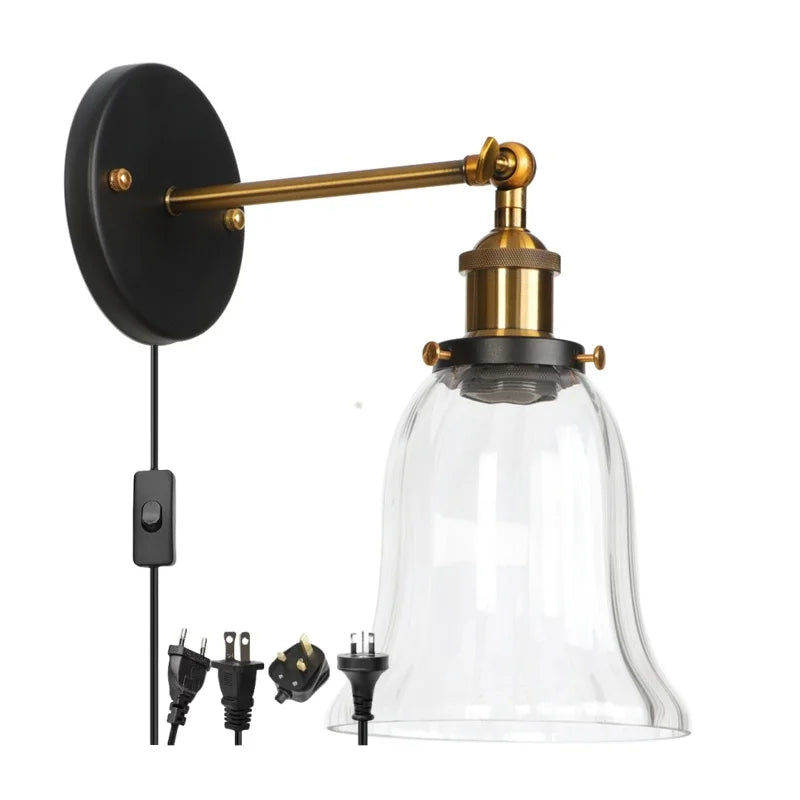 DecorBites™ LED Glass Wall Lamp Industrial Stair Light Fixture for Home Decor