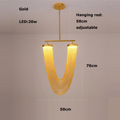 DecorBites™ LED Aluminum Ceiling Chandelier Lighting Hanging Lamps for Foyer