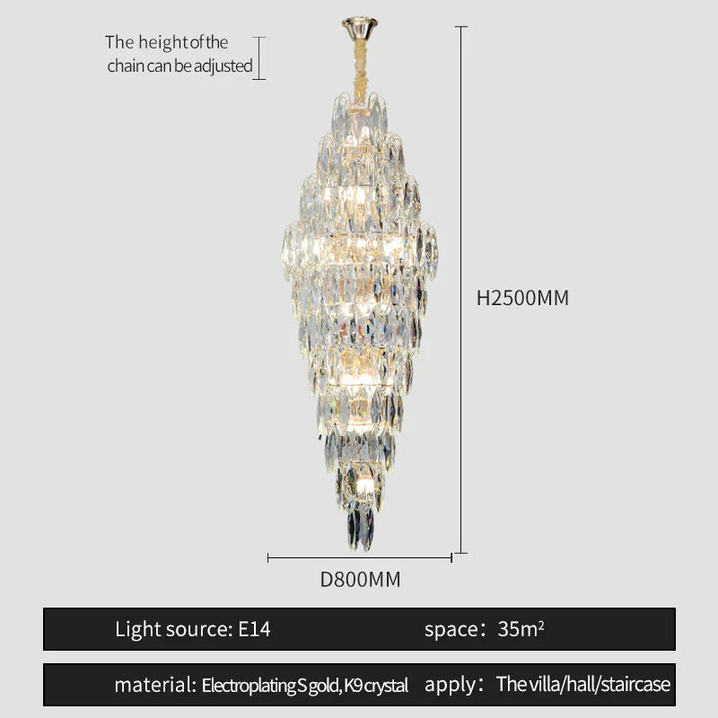 DecorBites™ Crystal Chandelier for Luxe Modern European Villa Decor