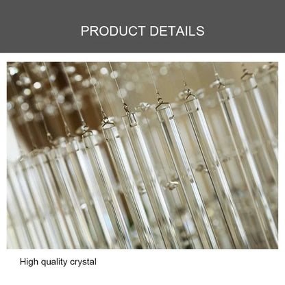 DecorBites™ Crystal Chandelier: Glittering Ceiling Light for Living Room & Hotel Lobby