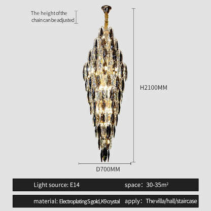 DecorBites™ Crystal Chandelier for Luxe Modern European Villa Decor