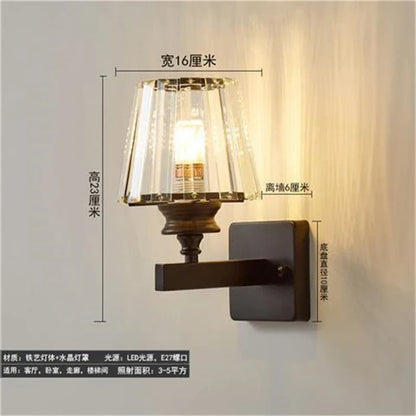 DecorBites™ Crystal LED Wall Lamp for Home Decor - Modern Sconce Light Fixture for Living Room & Bedroom
