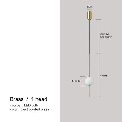 DecorBites™ Glass Ball Pendant Lights for Dining Room Bedroom Decor Lighting