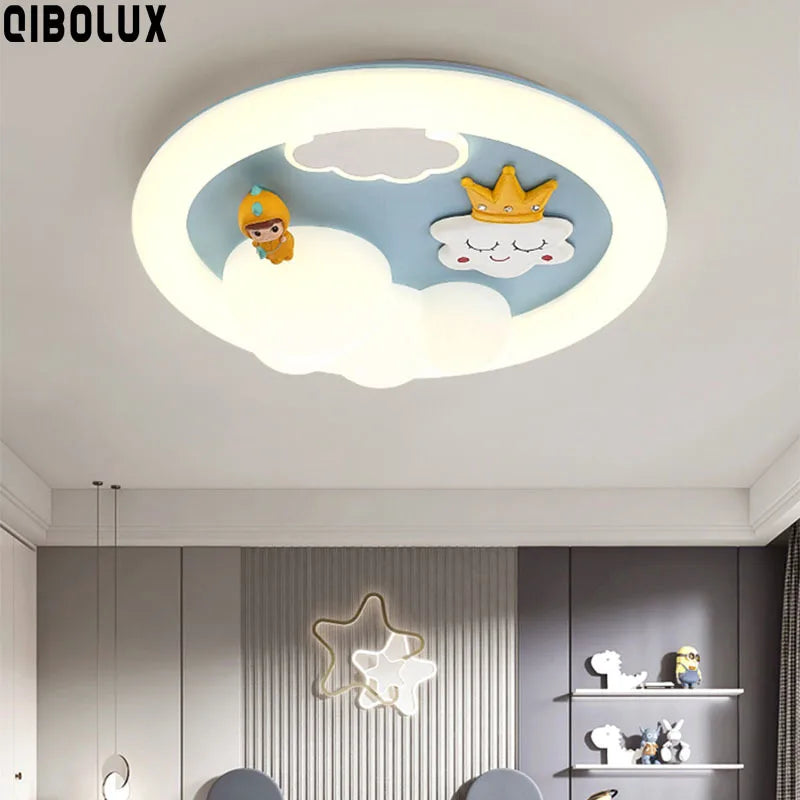 ™ Kids Ceiling Light: Minimalist Pink Blue Lamp for Bedroom or Living Room