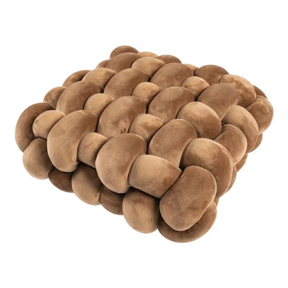 ™ Knot Square Pillows: Handmade Decor for Living Room, Bedroom, Office in Grey