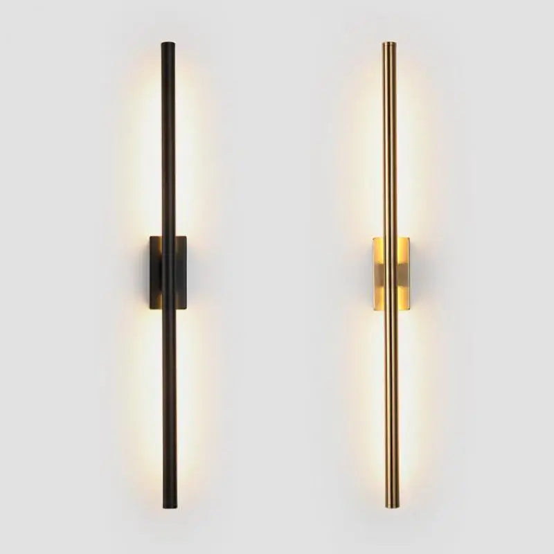 DecorBites™ Linear Tube LED Wall Lamp Up Down Light Black Gold Sconce