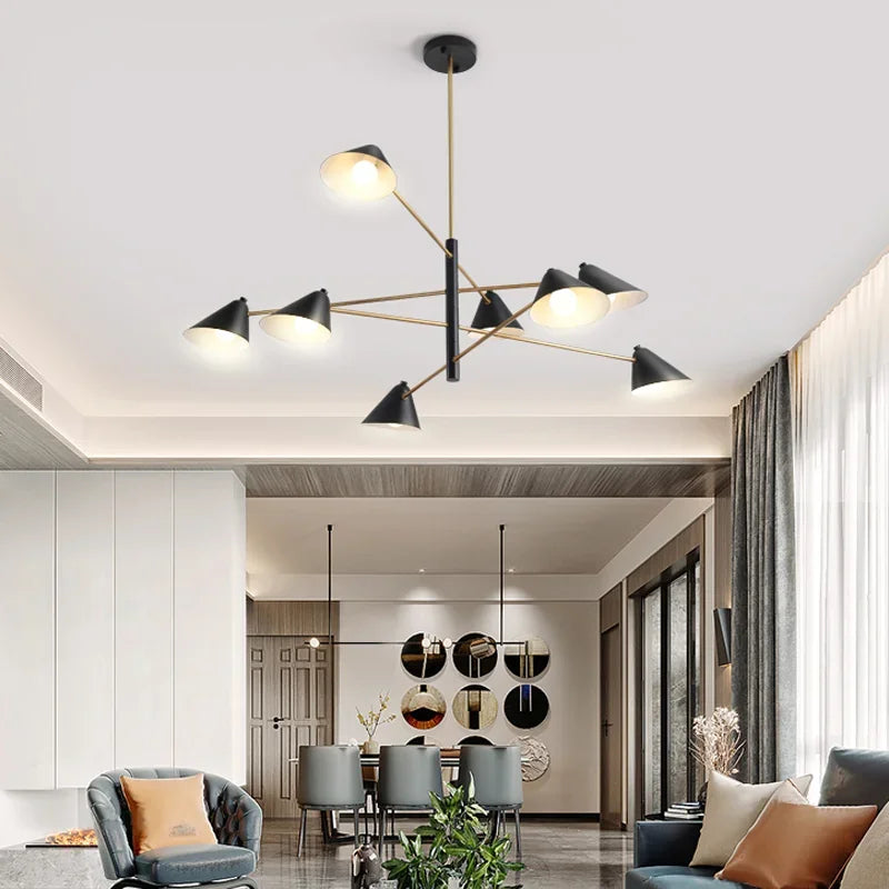 DecorBites™ Cone Pendant Light: Minimalist Art Chandelier for Home Living Dining Room