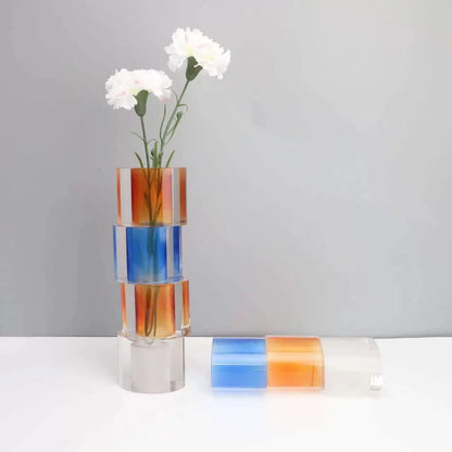 DecorBites™ Clear Crystal Mosaic Vase - Home Decoration Terrarium Flower Pot
