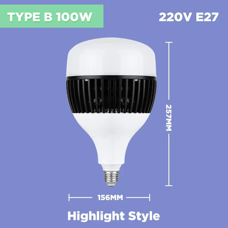 DecorBites™ 100W E27 Super Bright LED Bulb for Home Kitchen Garage Lighting