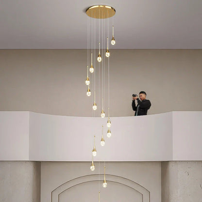 DecorBites™ Crystal Bubble Chandelier: Modern Luxury Lighting for Home, Dining, Bedroom & Stairwell