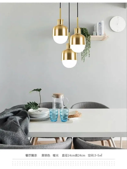 ™ Gold Iron Pendant Light for Kitchen Dining Room Restaurant Decor