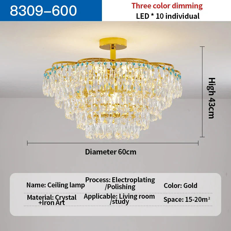 DecorBites™ Crystal Light: Elegant Chandelier for Living Room, Dining Room & Bedroom
