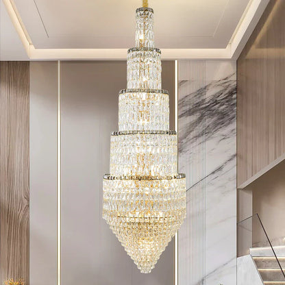 DecorBites™ Crystal Loft Chandelier for Elegant Living Spaces