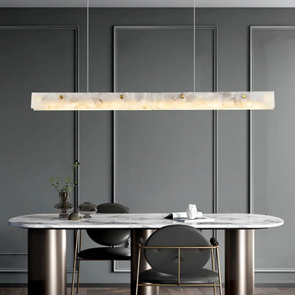 DecorBites™ Black Marble Pendant Chandelier - Modern Long Design for Home Decor