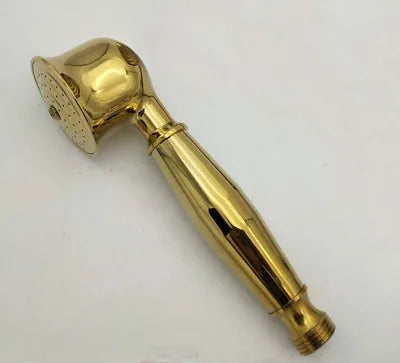 DecorBites™ Antique Gold Handheld Shower Head with Holder and Plumbing Hose