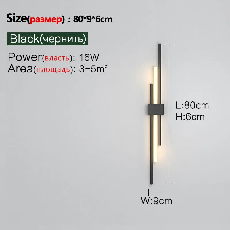 DecorBites™ LED Grille Living Room Sofa TV Wall Lamp Strip, Minimalist Modern Bedroom Bedside Lighting
