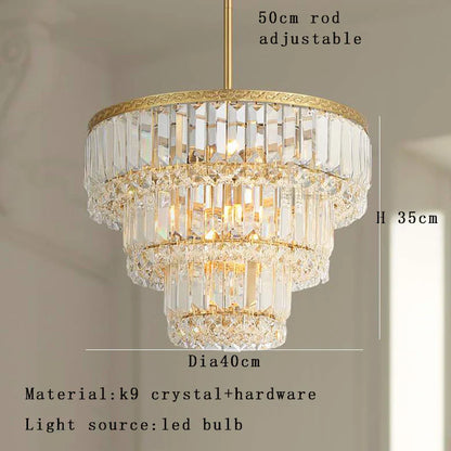 DecorBites™ Crystal Round Pendant Lights: Luxury Nordic Living Room Decoration