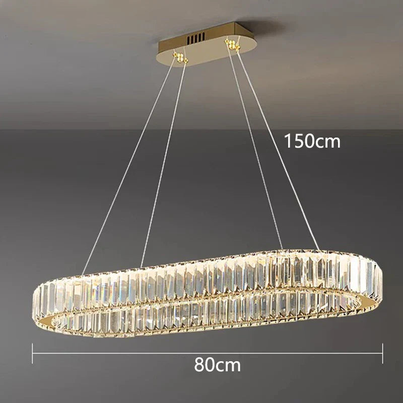 DecorBites™ Crystal Chandelier: Modern Living & Dining Room Pendant Lights