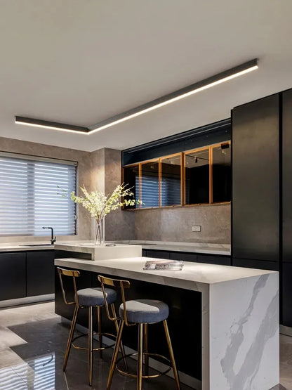 DecorBites™ Black Linear LED Ceiling Lamp for Living Room, Aisle, Dining Room