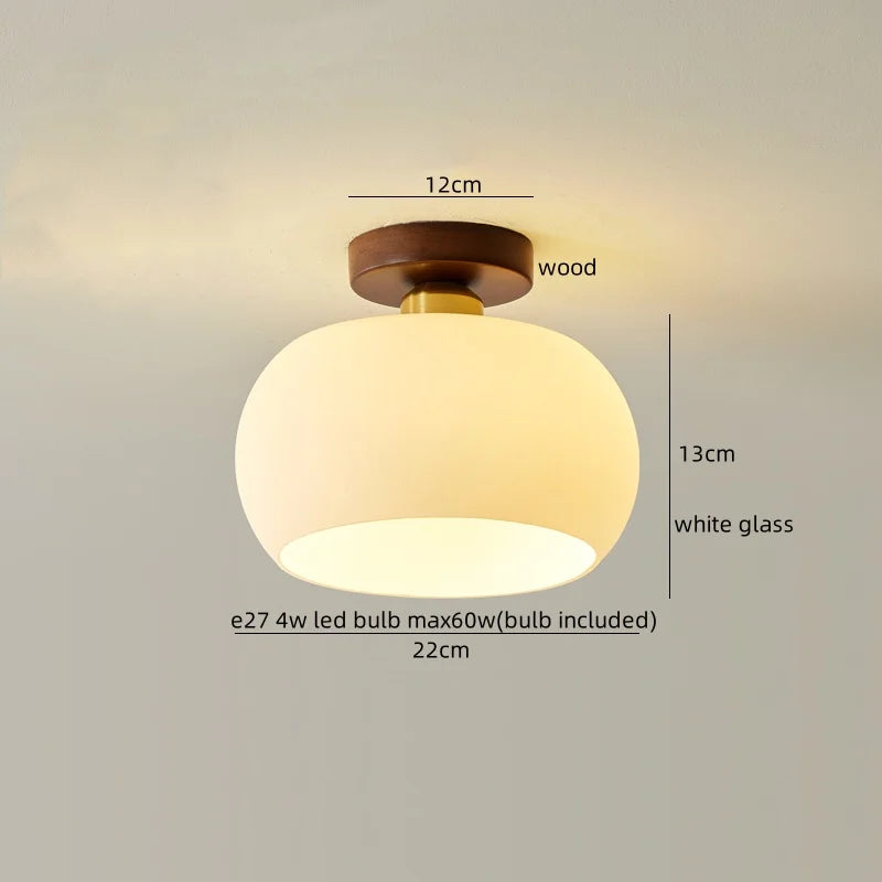 DecorBites™ LED Wicker Wood Ceiling Lights Modern Style Hallway Nordic Luminaria