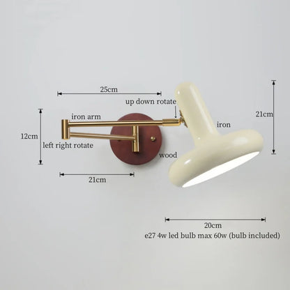 DecorBites™ Creamy Iron LED Wall Lamp Bedroom Living Room Bathroom Mirror Stair Light