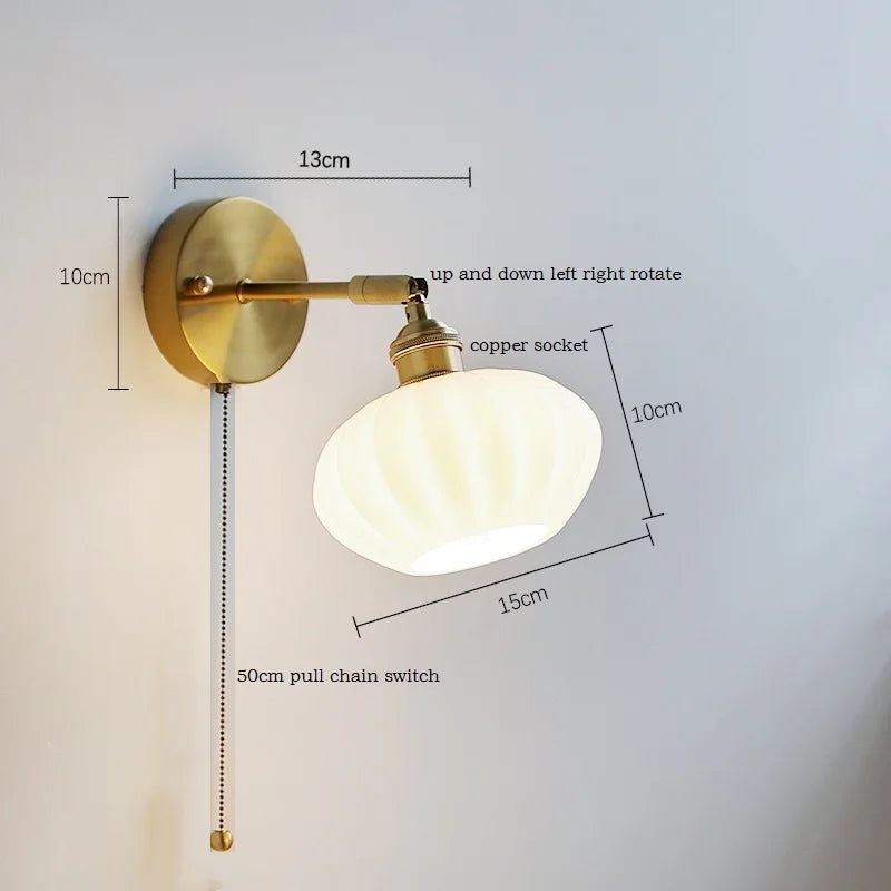 DecorBites™ Ceramic LED Wall Sconce Lamp for Bathroom Bedroom Living Room Mirror Lighting