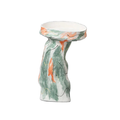DecorBites™ Abstract Irregular Pattern Ceramic Vase for Home Decoration