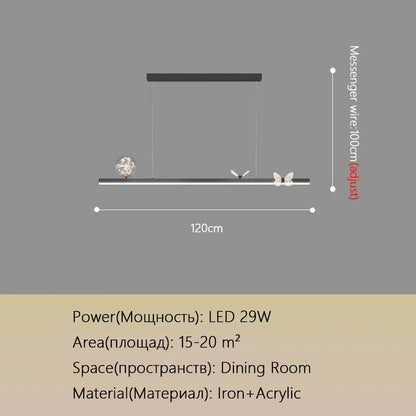 DecorBites™ Butterfly Chandelier Pendant Lamp for Dining Room, Study, Bar, and Office