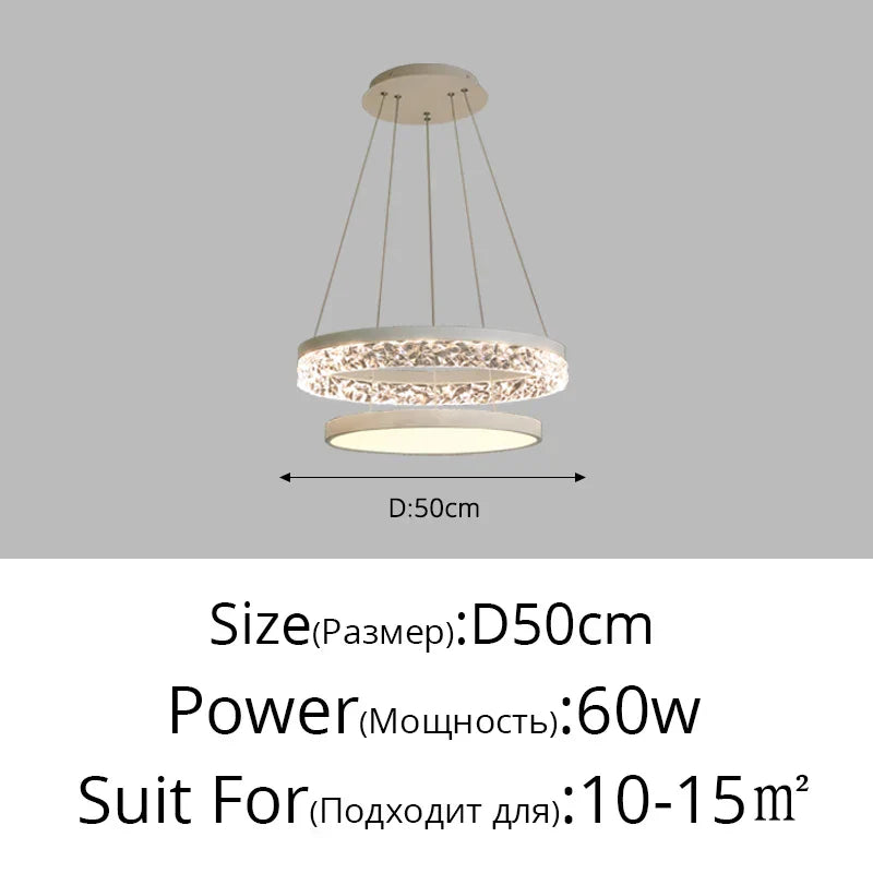 DecorBites™ LED Chandelier Pendant Light with Remote Control for Home Decor