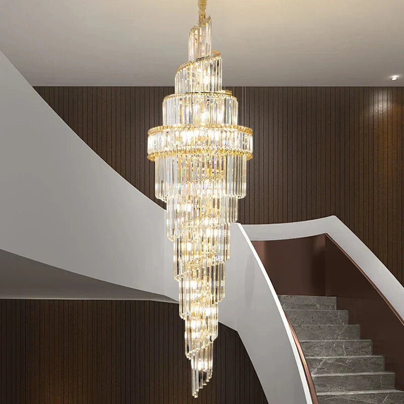 DecorBites™ K9 Deluxe Crystal Pendant Chandelier: Dazzling LED Ceiling Light for Modern Elegance