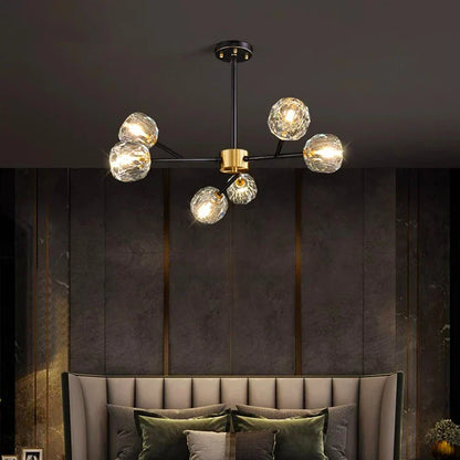 DecorBites™ Crystal Chandelier: Luxury Living Room & Dining Room Ceiling Light
