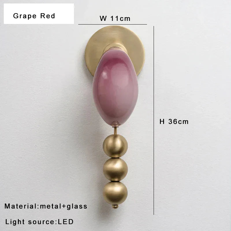 DecorBites™ Brass Curve Glass Wall Lamp Bedside Lamps Luxury Wall Mounted Lighting