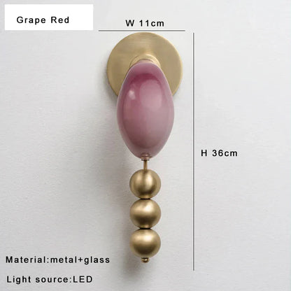 DecorBites™ Brass Curve Glass Wall Lamp Bedside Lamps Luxury Wall Mounted Lighting