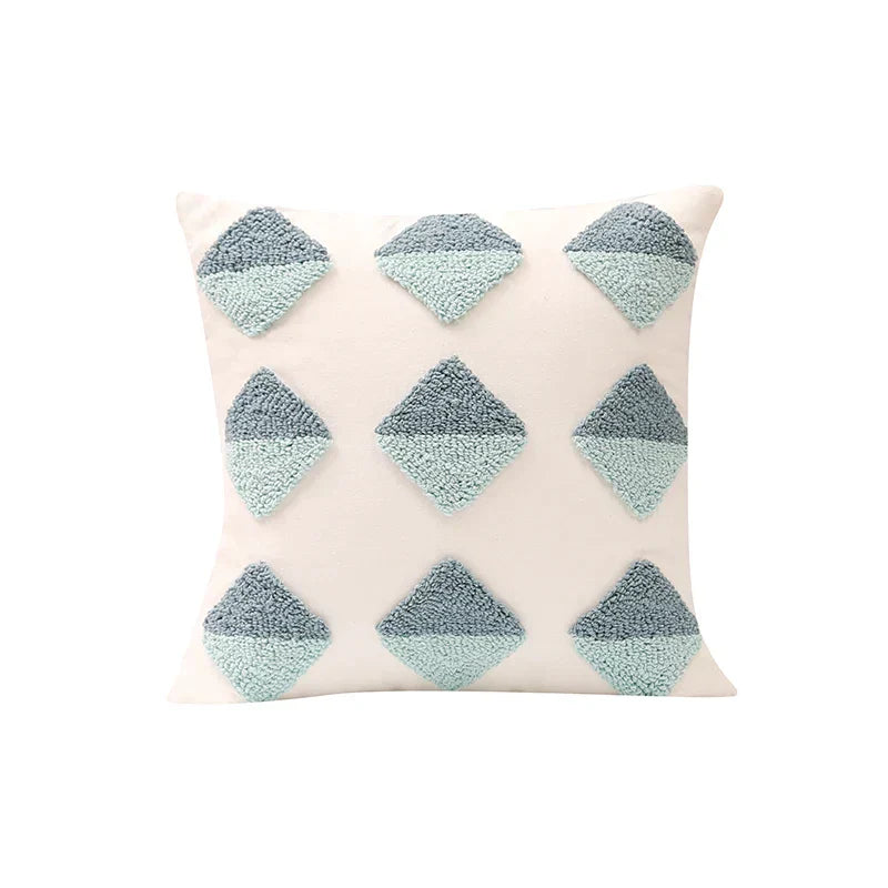 DecorBites™ Geometric Tufted Diamond Pillow Cover 45x45cm/30x50cm Square for Living Room
