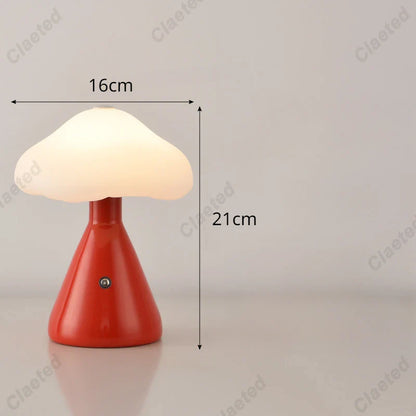 DecorBites™ LED Mushroom Night Light Touch Switch Bedside Lamp Kid's Room Decor