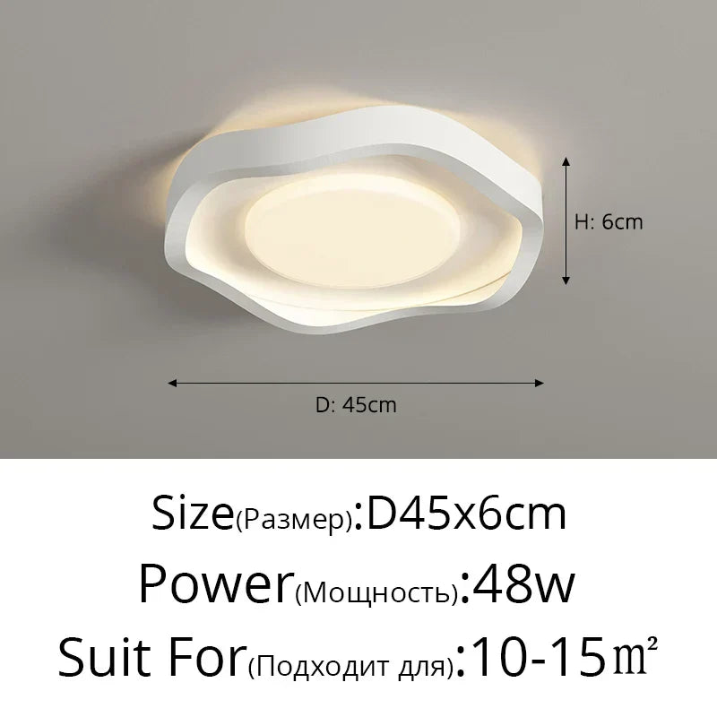 DecorBites™ Cream Style LED Ceiling Lamps for Modern Simple Living Room Lighting