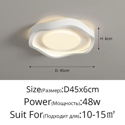 DecorBites™ Cream Style LED Ceiling Lamps for Modern Simple Living Room Lighting
