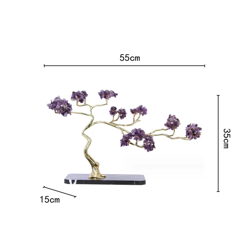 DecorBites™ Crystal & Brass Decorative Sculpture figurines for Room Decoration
