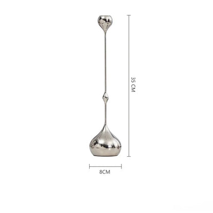 DecorBites™ Gold Geometric Water Drop Candlestick Holder Desktop Storage Wedding Centerpieces