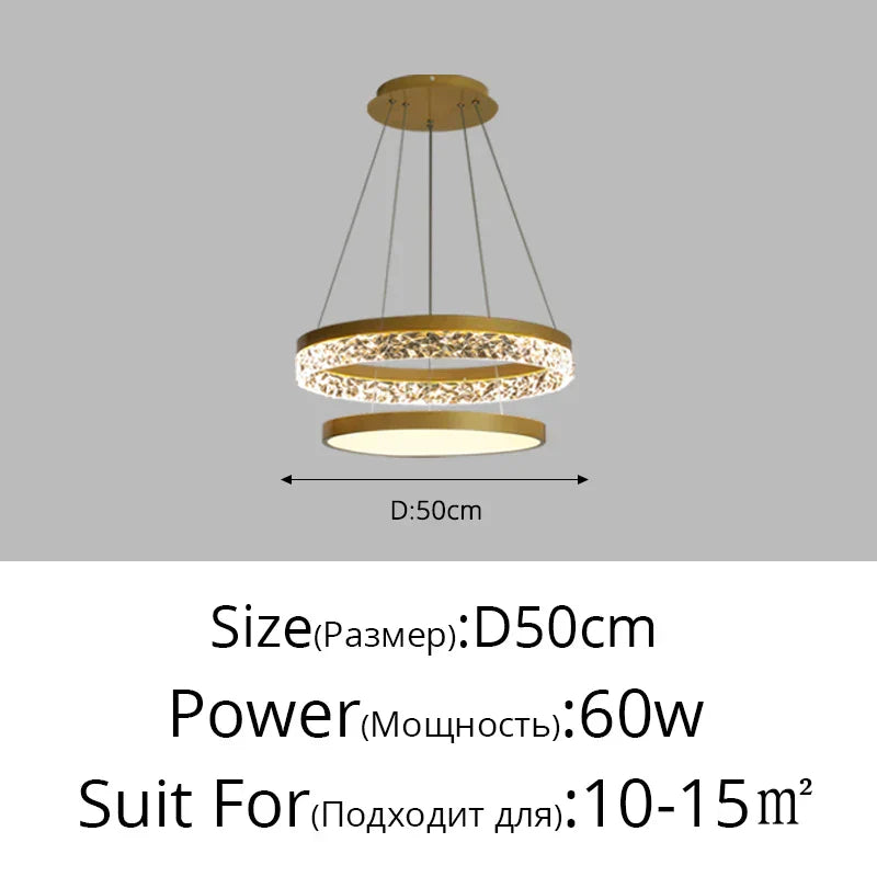 DecorBites™ LED Chandelier Pendant Light with Remote Control for Home Decor