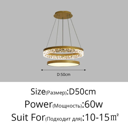 DecorBites™ LED Chandelier Pendant Light with Remote Control for Home Decor