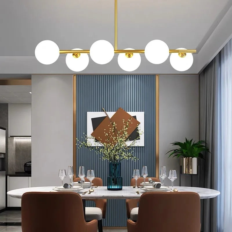 ™ Gold Glass Ball LED Pendant Light for Kitchen Dining Room Lighting