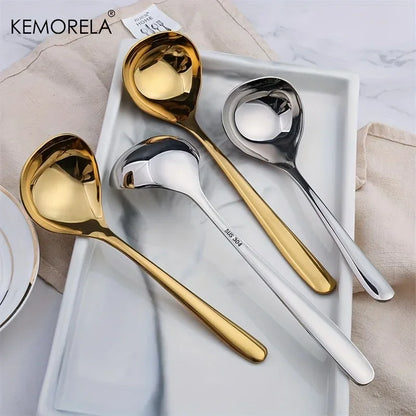 DecorBites™ 304 Stainless Steel Small Gravy Ladle - 21cm/8.1inch | Dishwasher Safe Sauce Spoon