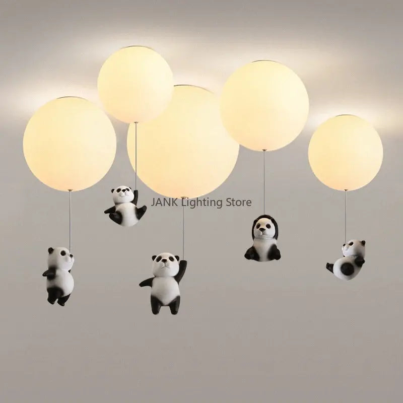 ™ Kids Cartoon Panda Polar Bear Ceiling Light Chandelier for Boys and Girls' Bedroom